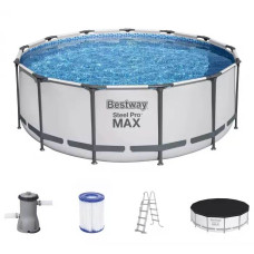 Каркасный бассейн Bestway Steel Pro Frame Pool 396x122см круглый (IND-5618w) Каркасный бассейн Bestway Steel Pro Frame Pool 396x122см круглый (IND-5618w)