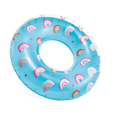 Надувной круг детский от 8 лет Intex 81см прозрачный (IND-59259-rainbow) Надувной круг детский от 8 лет Intex 81см прозрачный (IND-59259-rainbow)