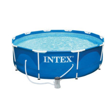 Каркасный бассейн Intex Metal Frame Pool 305x76 см с фильтр-насосом (IND-28202)
