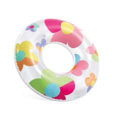 Надувной круг детский от 8 лет Intex 81см прозрачный (IND-59259-flower) Надувной круг детский от 8 лет Intex 81см прозрачный (IND-59259-flower)