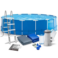 Intex 28242 (Диаметр 457 x Высота 122см) Каркасный бассейн Prism Frame Pool