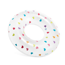 Надувной круг детский от 8 лет Intex 81см прозрачный (IND-59259-heart) Надувной круг детский от 8 лет Intex 81см прозрачный (IND-59259-heart)