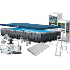 Каркасный бассейн Ultra Frame Pool Intex 975x488x132см прямоугольный (IND-26374)