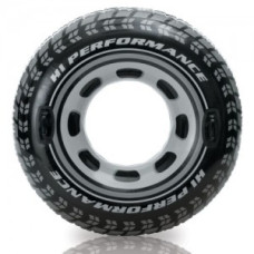 Надувной круг для плавания от 9 лет Intex 114см черный (IND-56268)