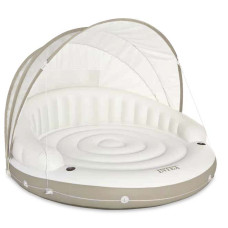 Intex 58292 (Диаметр 150 x Длина 199 x Ширина 150см) Надувной плот со спинкой и тентом