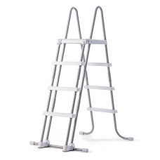 Intex 28076 (Высота 122см) Лестница для бассейнов до 122 см, 3 ступеньки, с площадкой, с защитой