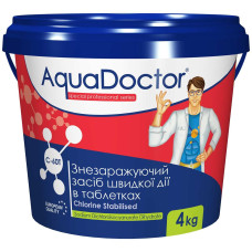 Шоковый хлор AquaDoctor в таблетках 4 кг для бассейна 200 шт по 20 г (IND-C60T-4)