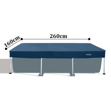 Тент для прямоугольного бассейна Intex 260×160 см защитная крышка из ПВХ (IND-28036)