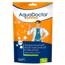 Хлор в таблетках AquaDoctor для регулярной дезинфекции бассейна 200г x 5шт (IND-C90T-1)