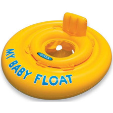 Надувной плотик детский от 1-2 лет Мой Детский поплавок Intex 59574 67см желтый (IND-59574)