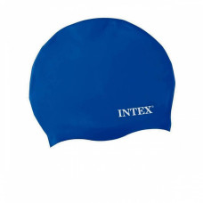 Шапочка для плавания детская Intex от 8 лет голубая (IND-55992-blue)
