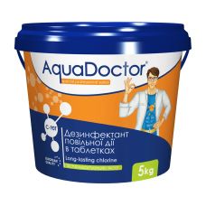Хлор в таблетках AquaDoctor для регулярной дезинфекции бассейна 200г x 25шт (IND-C90T-5)